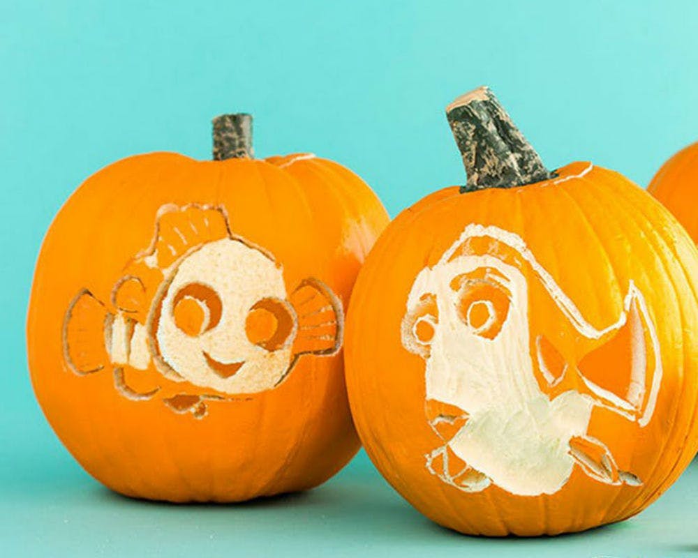 5 CM h 4 motifs différents terracotta Halloween Citrouille personnages 4 tageusement 17 cm-18